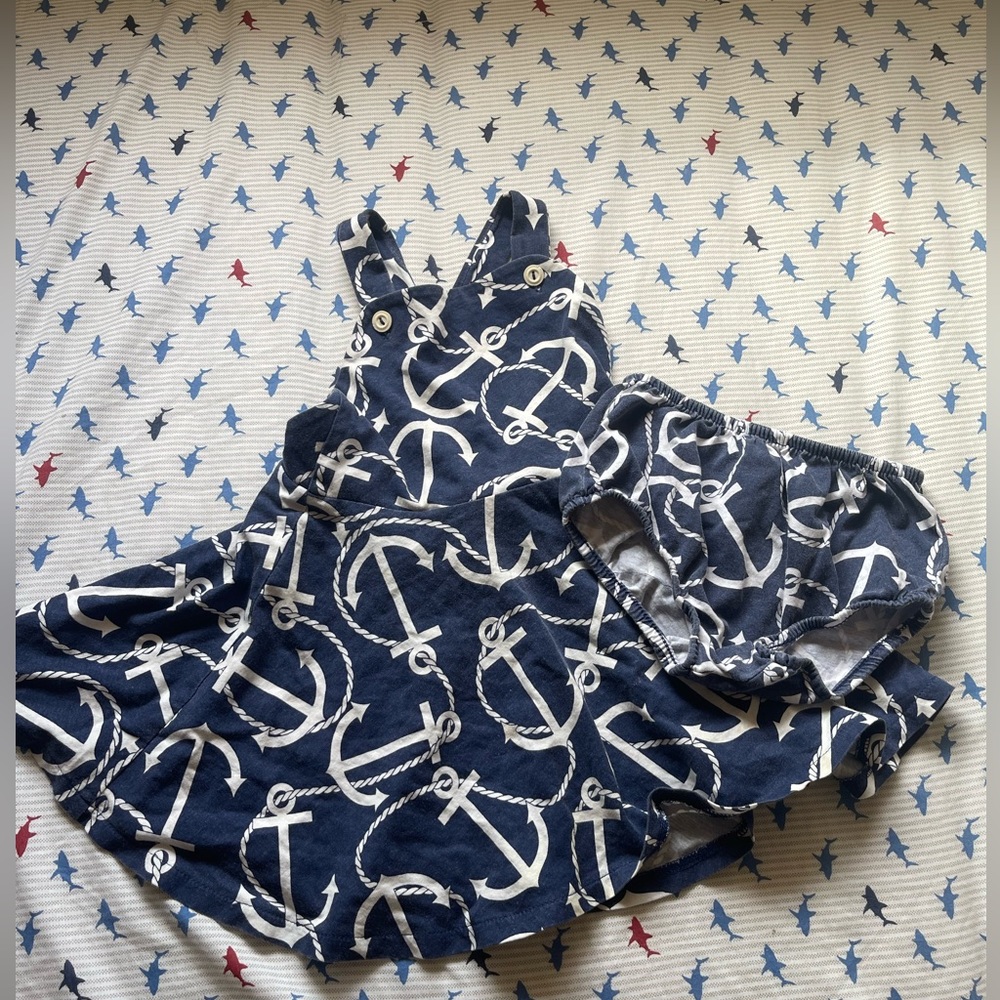 Ralph Lauren Anchor Swing Dress with Bloomers 18-24 months